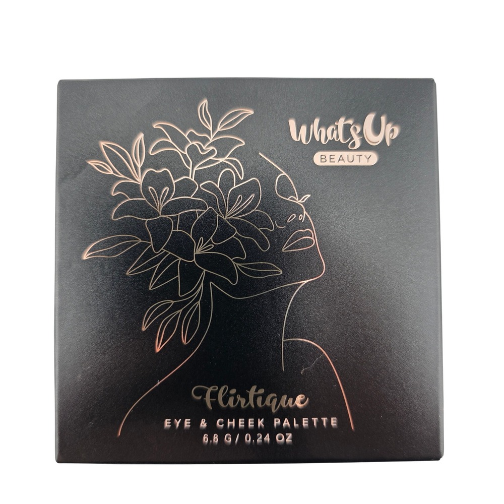 What's Up Beauty Flirtique Eye & Cheek‎ Palette 6.8g NEW Silky Neutral Shimmer